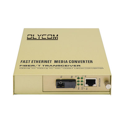 WDM 미디어 변환기 10/100Mbps 랙 마운트 파이버 구리 확장기 관리되지 않은 CE