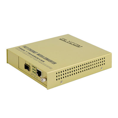 SFP 단일 섬유 미디어 변환기 10/100Mbps AC 입력 관리되지 않은 LFPT 2KM 20KM