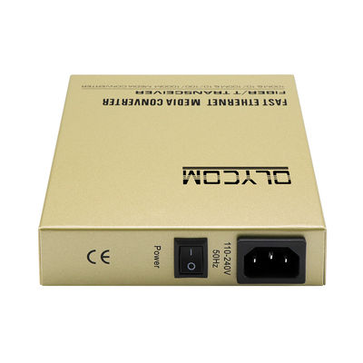SFP 단일 광섬유 미디어 컨버터 10/100Mbps AC 입력 관리 불필요 LFPT 2KM 20KM CE