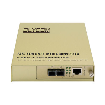 2 이더넷 포트 SMF 100 킬로미터 맥스와 MDIX CCTV 미디어 컨버터
