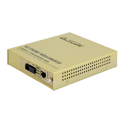 단일 코어 광섬유 이더넷 미디어 변환기 관리되지 않는 WDM 1310/1550nm 220V AC 입력