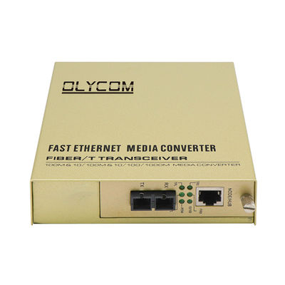 10/100Mbps 광섬유 이더넷 관리되지 않은 미디어 변환기 듀얼 광섬유 220V AC 입력
