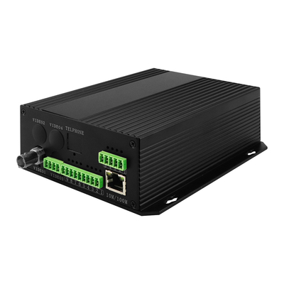 비디 데이터 건조 접촉 아날로그 비디오 섬유 변환기 RS232 RS485 랙 탑재 DC12V