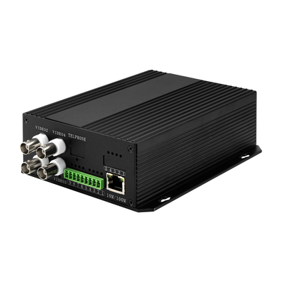 4채널 CCTV 아날로그 비디오에서 광섬유 변환기 NTSC/PAL/SECAM 호환