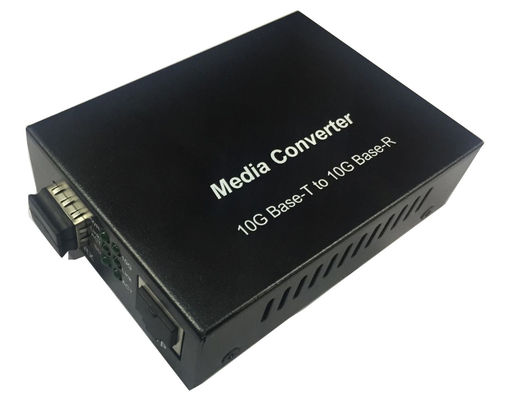 10G RJ45 SFP+ 미디어 변환기 1000M 2.5G 5G 자동 감지 속도 관리되지 않은 12VDC CE