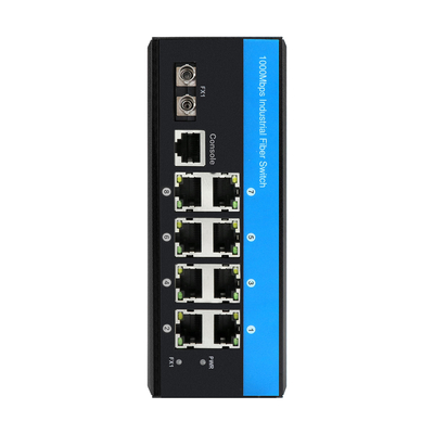 8 포트 ERPS L2+ 관리 스위치 산업용 기가비트 이더넷 ST SM/MM 섬유 포트
