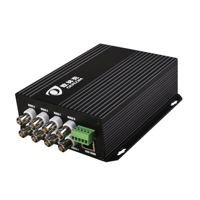 8 공항 BNC 비디오 데이터 이더넷 파이버 매체 컨버터 DC12V 독립형 종류