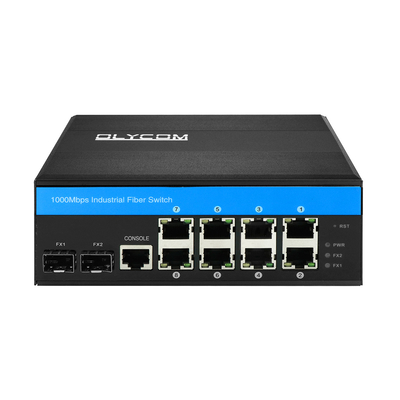 산업용 관리 이더넷 기가 비트 2.5G SFP 스위치 LC 커넥터 8 포트 UTP 구리