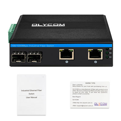관리되지 않은 4 포트 기가비트 이더넷 스위치 경화 케이스 SFP 슬롯 IP40 DC24V
