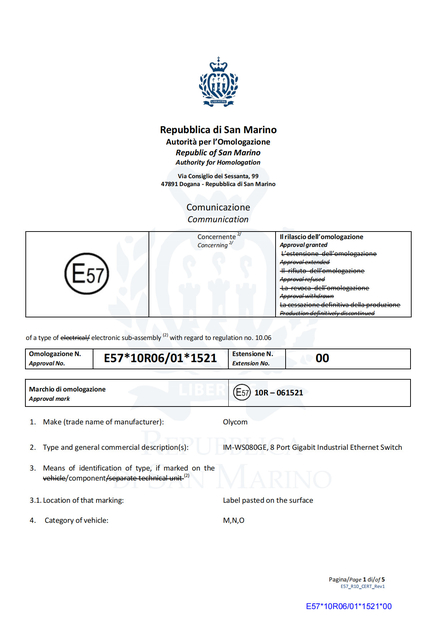 중국 Shenzhen Olycom Technology Co., Ltd. 인증